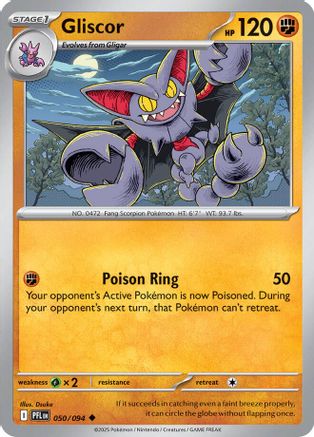 Gliscor 050  - Reverse Holofoil ME02 Phantasmal Flames - Uncommon