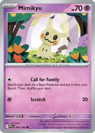Mimikyu 042  - Reverse Holofoil ME02 Phantasmal Flames - Common