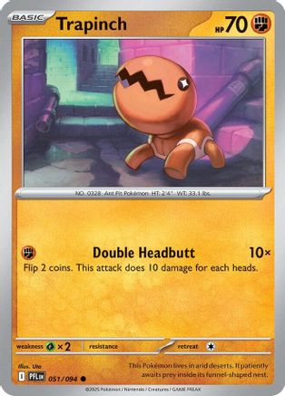Trapinch 051  - Reverse Holofoil ME02 Phantasmal Flames - Common