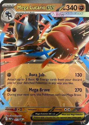Mega Lucario ex 012  - Holofoil ME Mega Evolution Promo - Promo