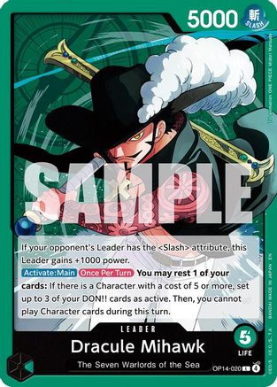 Dracule Mihawk (OP14-020) - The Azure Sea's Seven