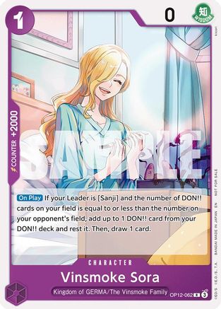 Vinsmoke Sora (Tournament Pack 2026 Vol. 1) (OP12-062) - One Piece Promotion Cards