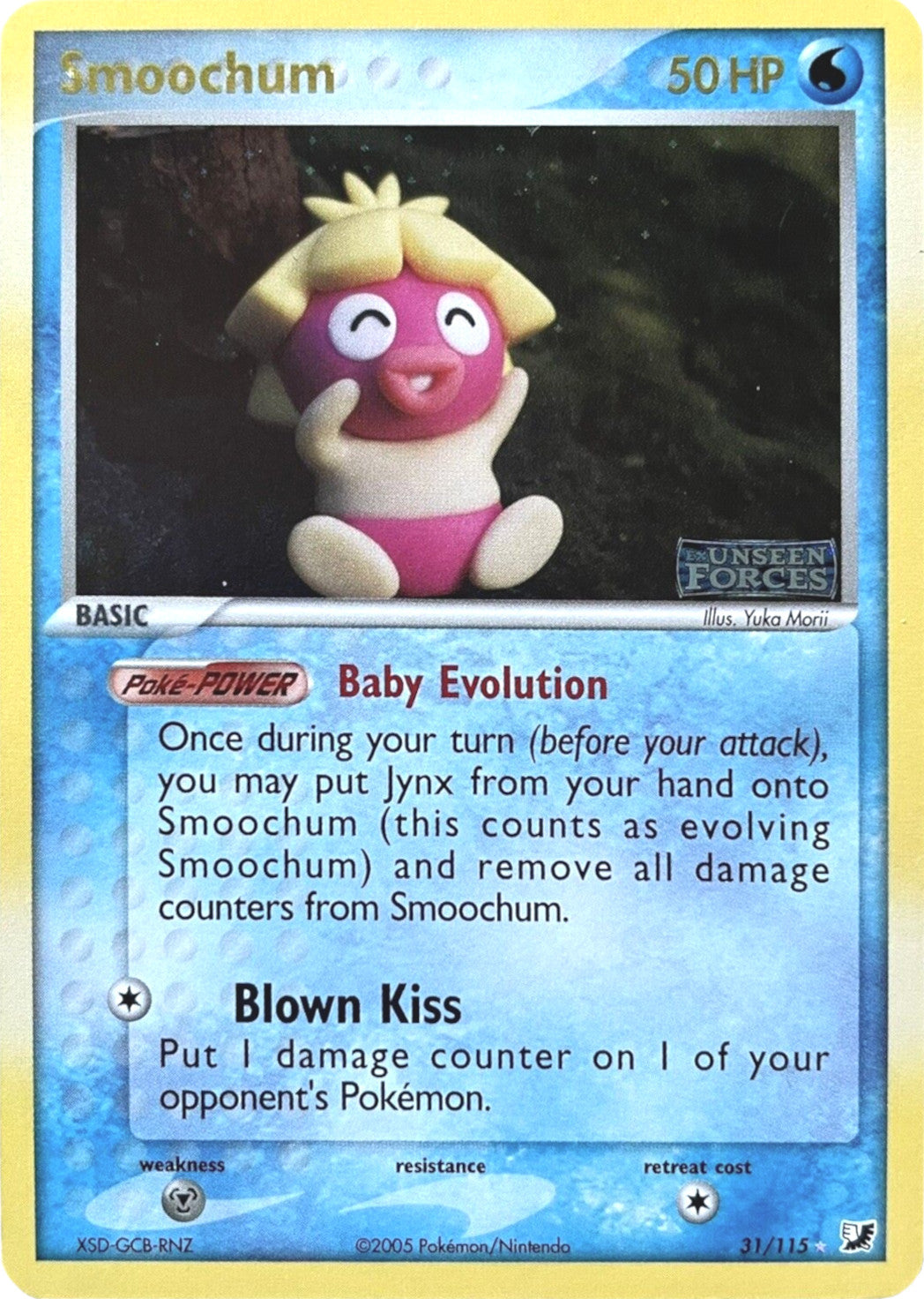 Smoochum  - Reverse Holofoil Unseen Forces - Rare