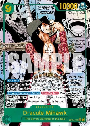 Dracule Mihawk (Manga) (OP14-119) - The Azure Sea's Seven Foil