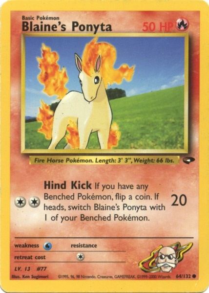 Blaine's Ponyta 064  - Unlimited Gym Challenge - Common