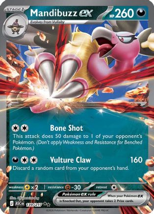 Mandibuzz ex 139  - Holofoil ME Ascended Heroes - Double Rare