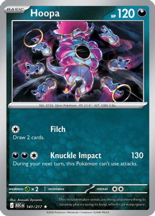 Hoopa 141  - Holofoil ME Ascended Heroes - Rare