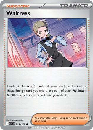 Waitress 215  - Reverse Holofoil ME Ascended Heroes - Common