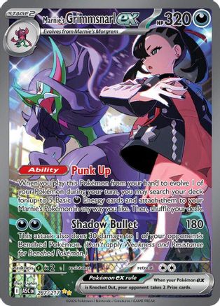 Marnie's Grimmsnarl ex 287  - Holofoil ME Ascended Heroes - Special Illustration Rare