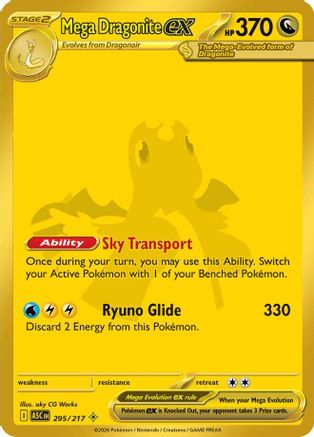 Mega Dragonite ex 295/217  - Holofoil ME Ascended Heroes - Mega Hyper Rare