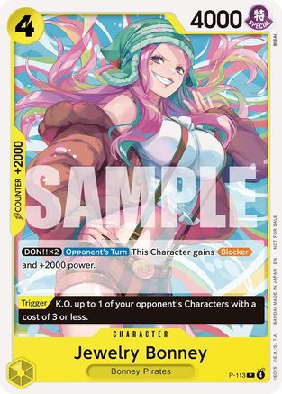 Jewelry Bonney (Heroines Battle Pack) (P-113) - One Piece Promotion Cards Foil