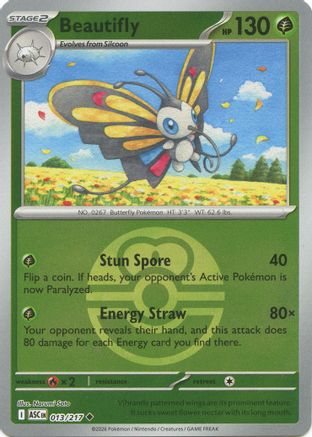 Beautifly 013/217  - Reverse Holofoil ME Ascended Heroes - Uncommon