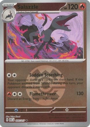 Salazzle 035/217  - Reverse Holofoil ME Ascended Heroes - Uncommon