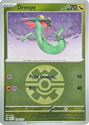 Dreepy 158/217  - Reverse Holofoil ME Ascended Heroes - Common