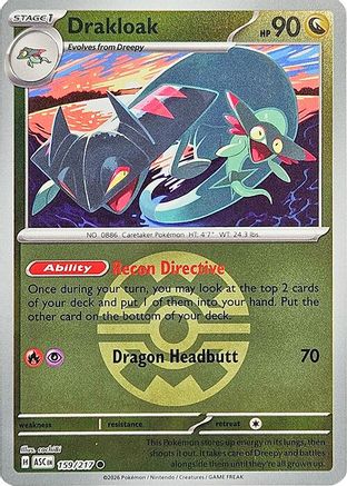 Drakloak 159/217  - Reverse Holofoil ME Ascended Heroes - Common