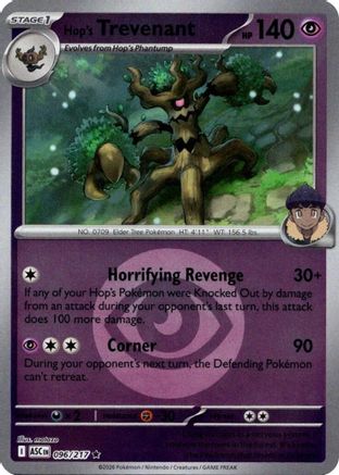 Hop's Trevenant 096/217  - Reverse Holofoil ME Ascended Heroes - Rare