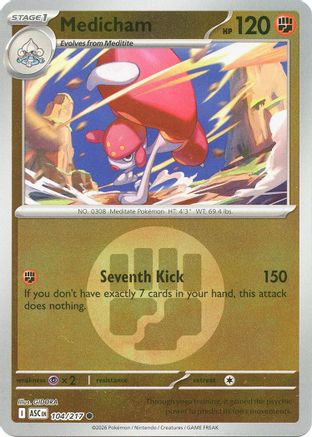 Medicham 104/217  - Reverse Holofoil ME Ascended Heroes - Common