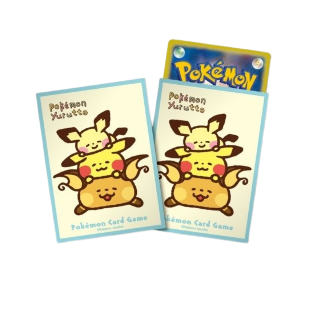 Card Sleeves - Yurutto Pichu, Pikachu & Raichu (64-Pack) (Pokemon Center Japan Exclusive)