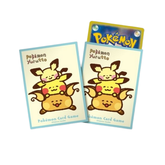 Card Sleeves - Yurutto Pichu, Pikachu & Raichu (64-Pack) (Pokemon Center Japan Exclusive)