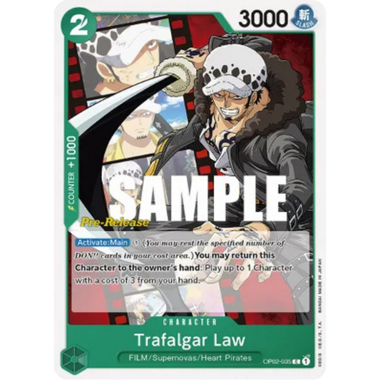 Trafalgar Law (OP02-035) - Paramount War Pre-Release Cards