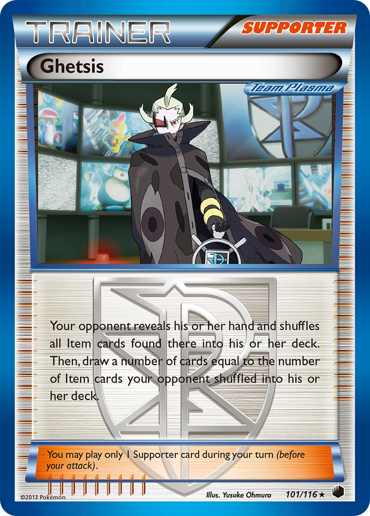 Ghetsis (Team Plasma) 101  - Holofoil Plasma Freeze - Holo Rare