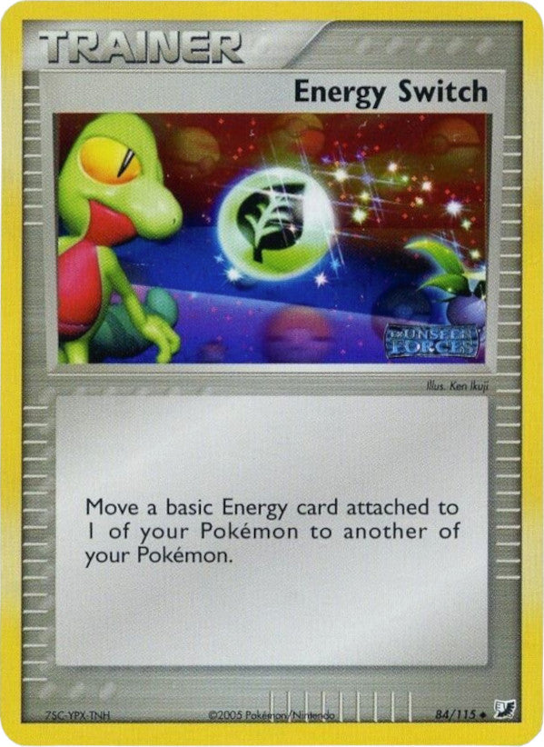 Energy Switch  - Reverse Holofoil Unseen Forces - Uncommon