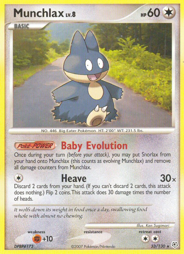 Munchlax 033  Diamond and Pearl - Rare