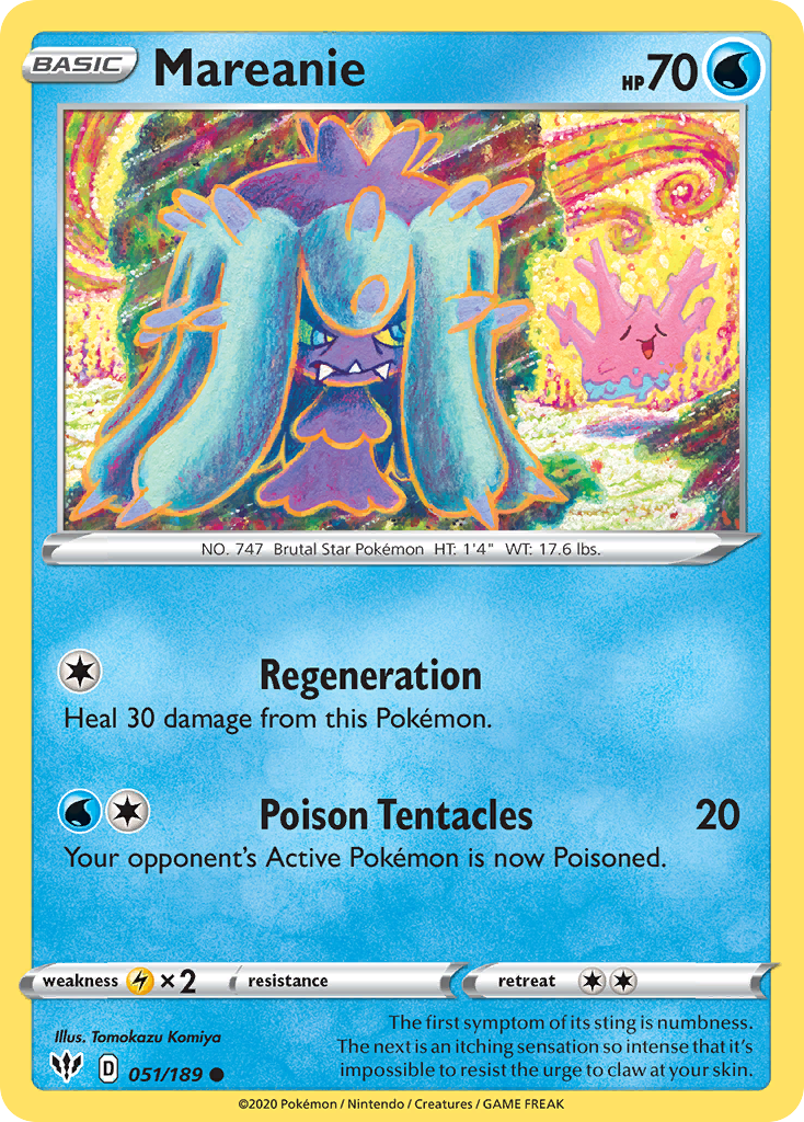 Mareanie 051  SWSH03 Darkness Ablaze - Common