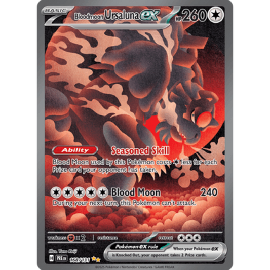 Bloodmoon Ursaluna ex 168/131  - Holofoil SV Prismatic Evolutions - Special Illustration Rare