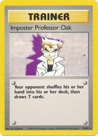 Imposter Professor Oak 073/102  Base Set - Rare