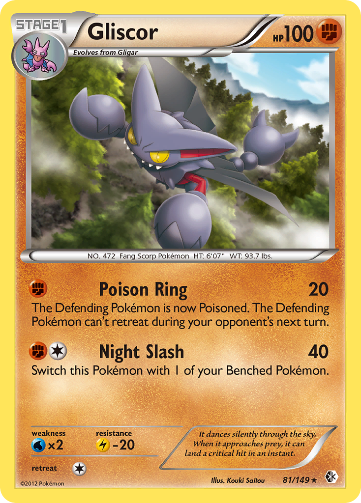 Gliscor  - Holofoil Boundaries Crossed - Holo Rare