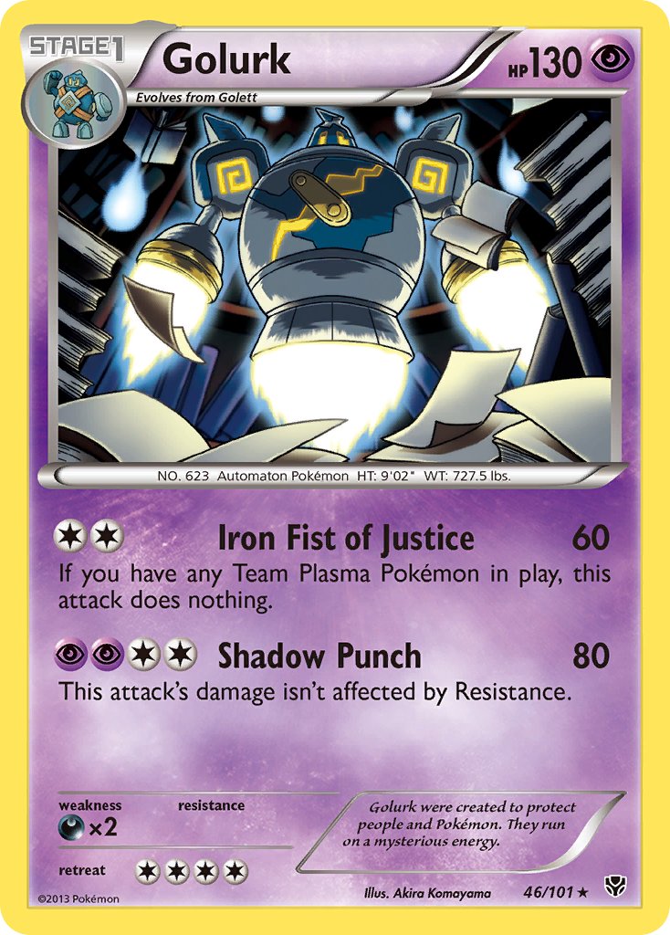 Golurk - 46/101 (BW Plasma Blast)/101  Deck Exclusives - Rare