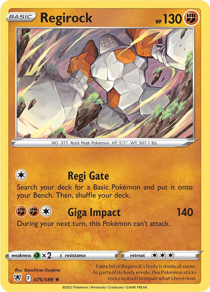 Regirock 075  SWSH10 Astral Radiance - Rare