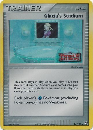 Glacia's Stadium  - Reverse Holofoil Power Keepers - Uncommon
