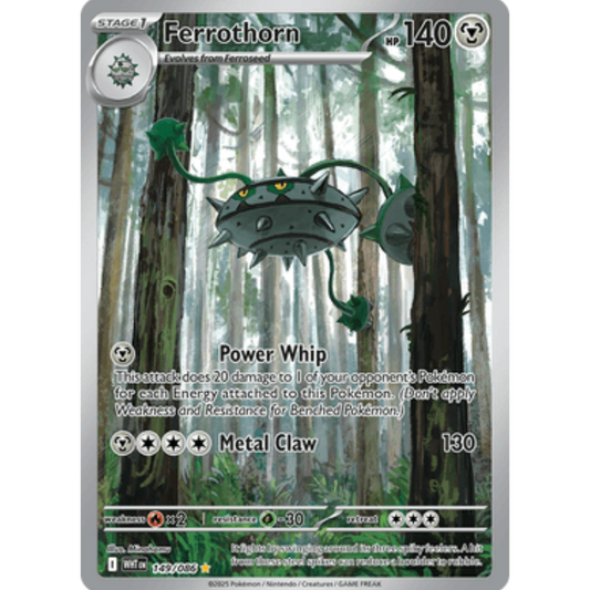 Ferrothorn 149/086  - Holofoil SV White Flare - Illustration Rare