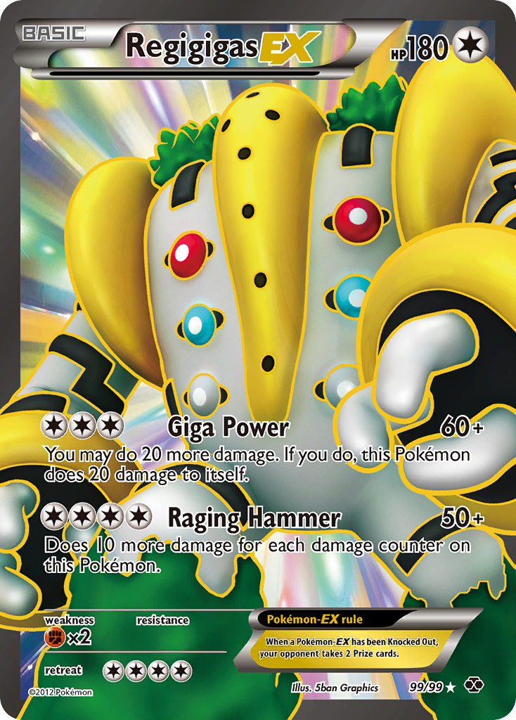 Regigigas EX (99 Full Art)  - Holofoil Next Destinies - Ultra Rare
