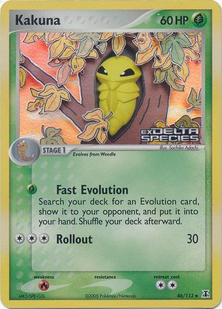 Kakuna 046  - Reverse Holofoil Delta Species - Uncommon