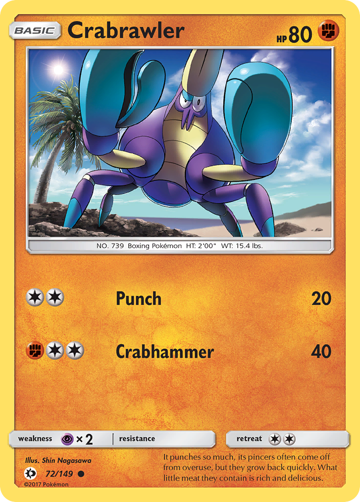 Crabrawler 072  SM Base Set - Common