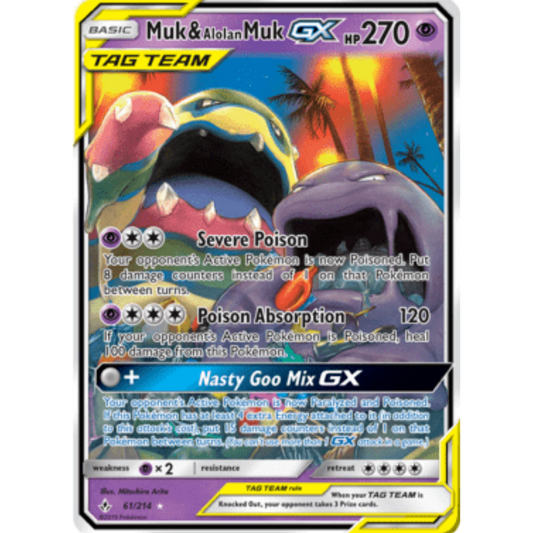 Muk & Alolan Muk GX (61/214) [Sun & Moon: Unbroken Bonds]
