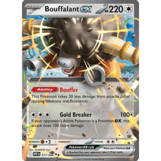 Bouffalant ex 077/086  - Holofoil SV White Flare - Double Rare