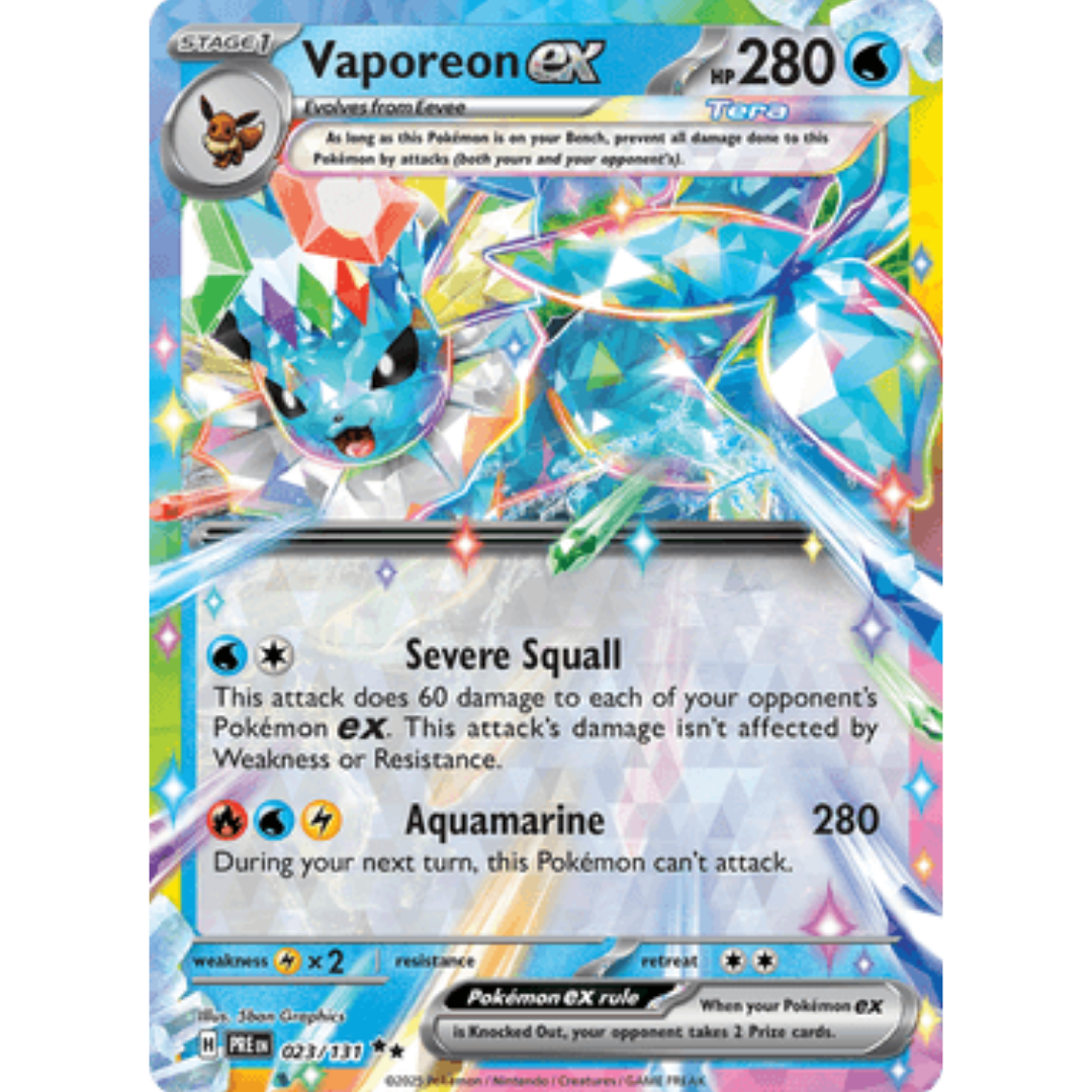 Vaporeon ex 023/131  - Holofoil SV Prismatic Evolutions - Double Rare