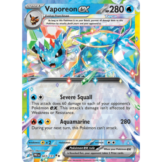 Vaporeon ex 023/131  - Holofoil SV Prismatic Evolutions - Double Rare