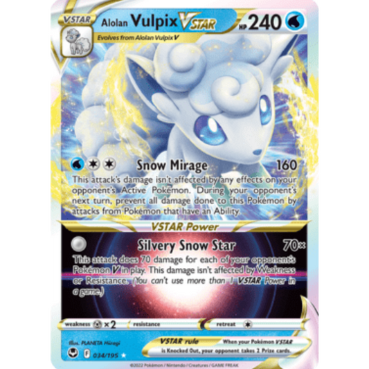 Alolan Vulpix VSTAR (034/195) [Sword & Shield: Silver Tempest]
