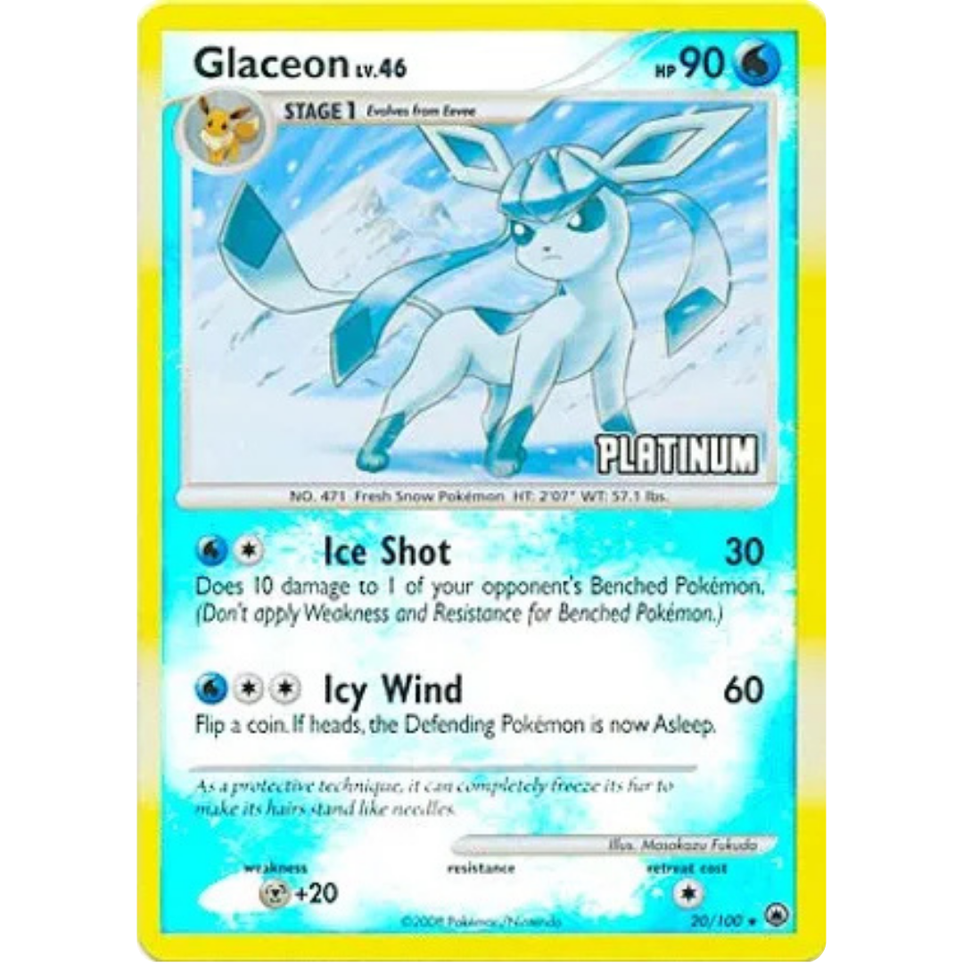 Glaceon 020/100  - Reverse Holofoil Burger King Promos - Promo