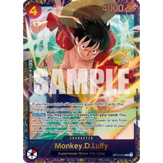 Monkey.D.Luffy (Treasure Cup 2025) (OP12-015) - One Piece Promotion Cards Foil