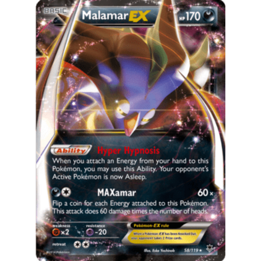 Malamar EX 058/119  - Holofoil XY  Phantom Forces - Ultra Rare