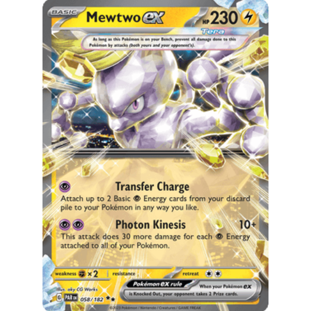 Mewtwo ex 058/182  - Holofoil SV04 Paradox Rift - Double Rare