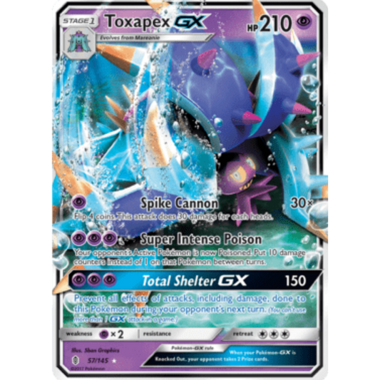 Toxapex GX 057/145  - Holofoil SM  Guardians Rising - Ultra Rare