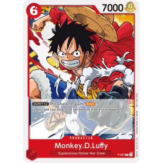 Monkey.D.Luffy (Super Pre-Release) [Participant] (P-001) - One Piece Promotion Cards