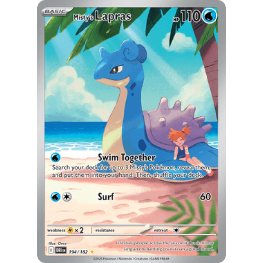 Misty's Lapras 194/182  - Holofoil SV10 Destined Rivals - Illustration Rare